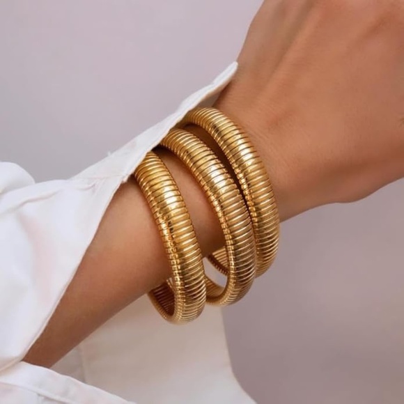 None Jewelry - Chunky Stretch Bangles Bracelets